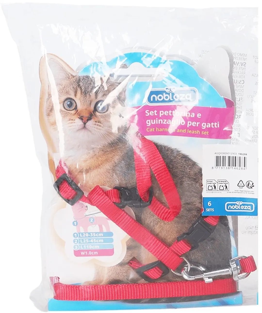 Nobleza Kattentuigje Rood - afbeelding 3 van 4