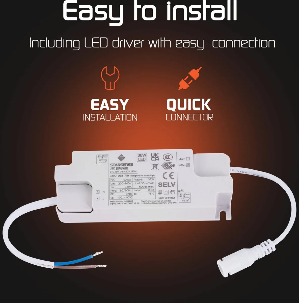 LEDVION LED Paneel 60x60 36W 3000K - Inbouwarmatuur