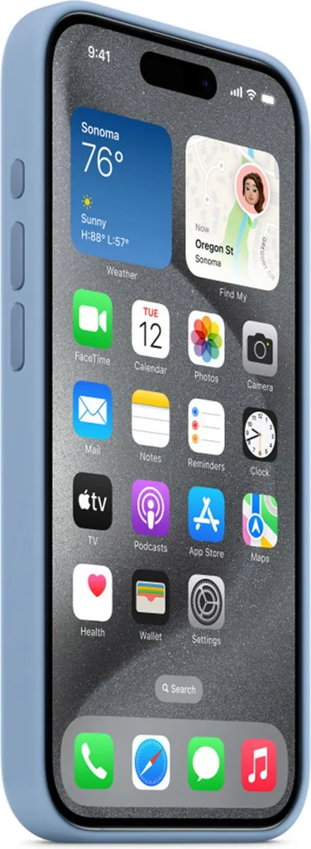 Apple iPhone 15 Pro Siliconenhoesje MT1L3ZM/A - Winter Blue