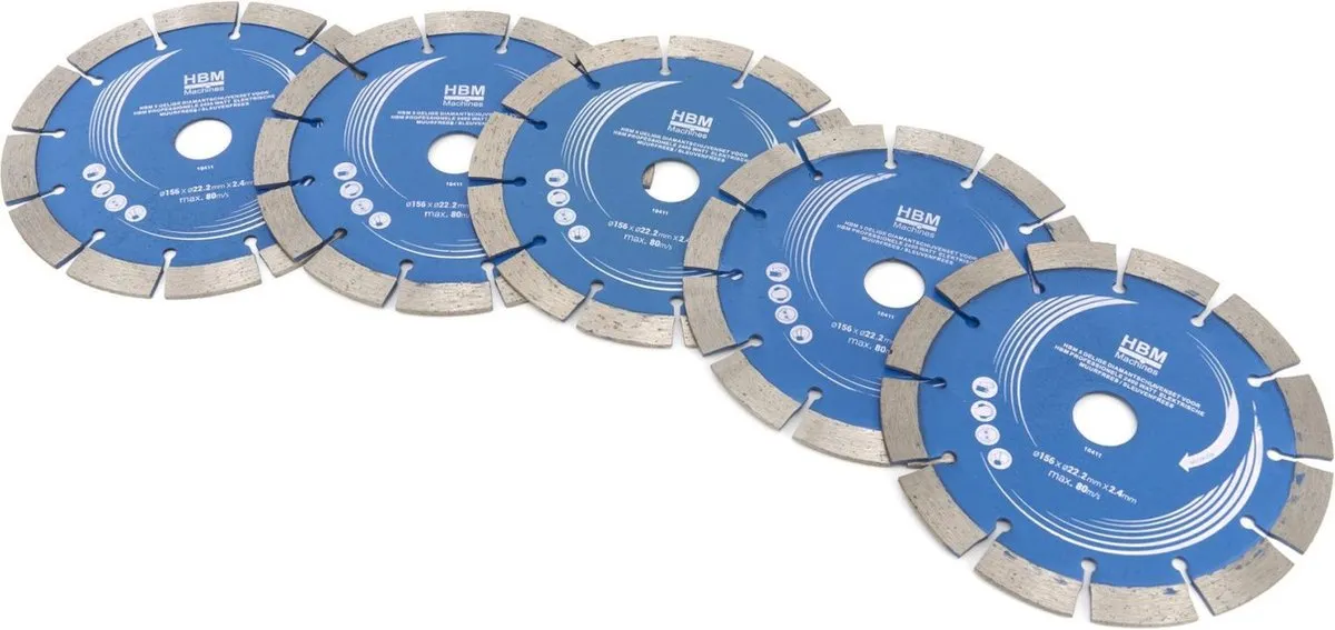 HBM Machines 5-delige 156mm Diamantschijvenset