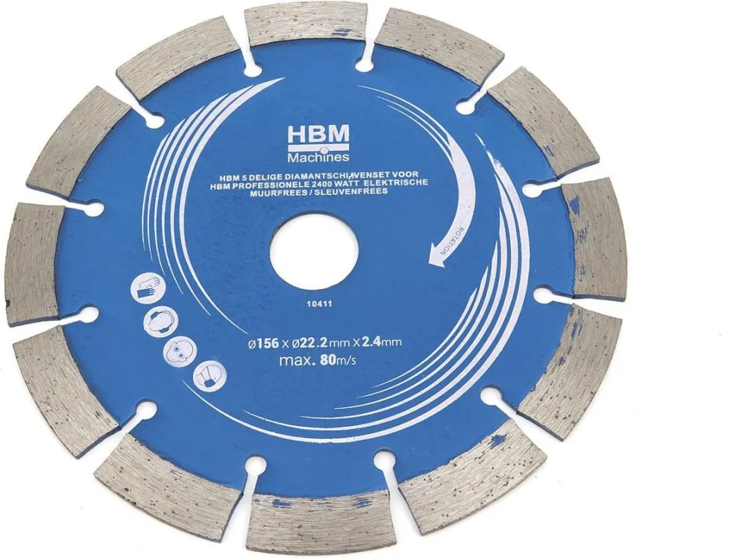 HBM Machines 5-delige 156mm Diamantschijvenset - 22,2mm as - 5 Stuks