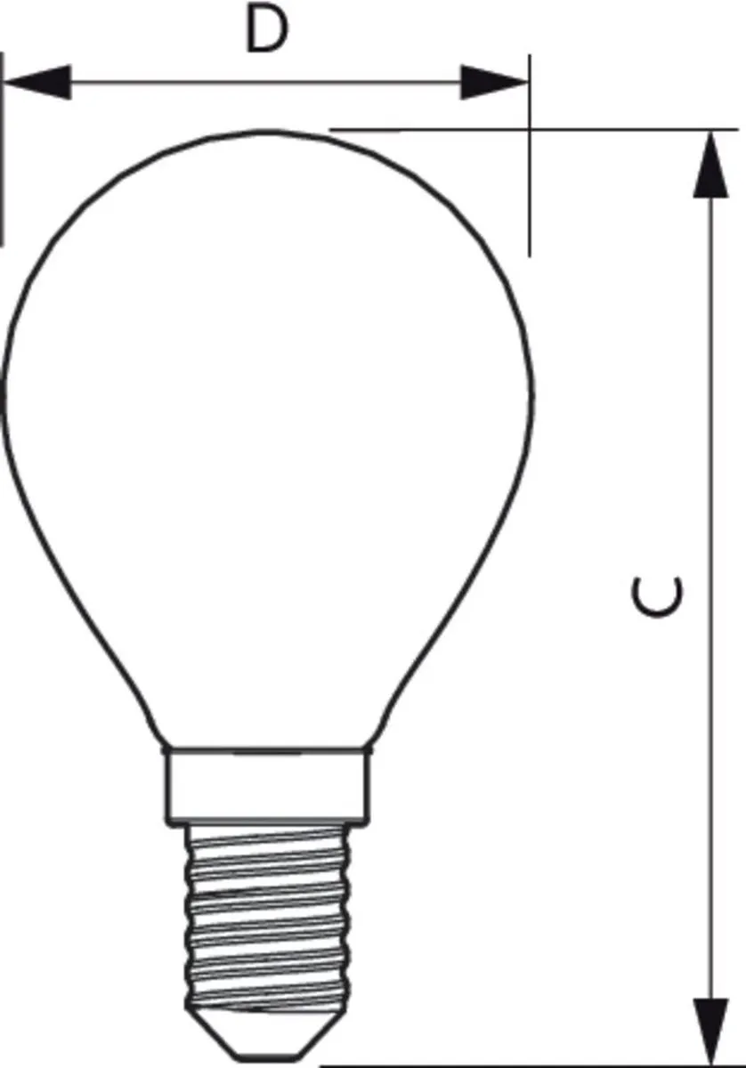 Philips Corepro LEDluster E14 Kogel Filament 4.3W - 470lm Warm Wit