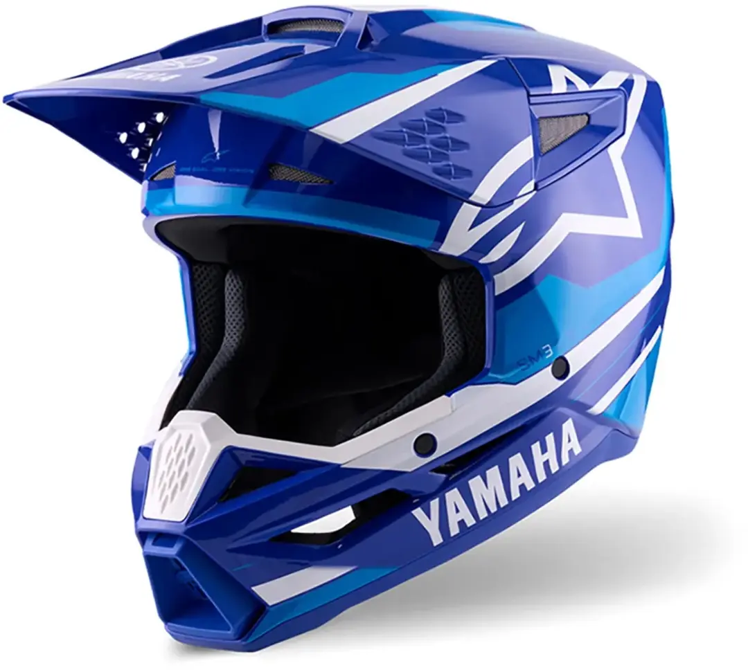 Alpinestars Yamaha S-M3 Helm - XL - Blauw/Wit Glanzend - afbeelding 3 van 6