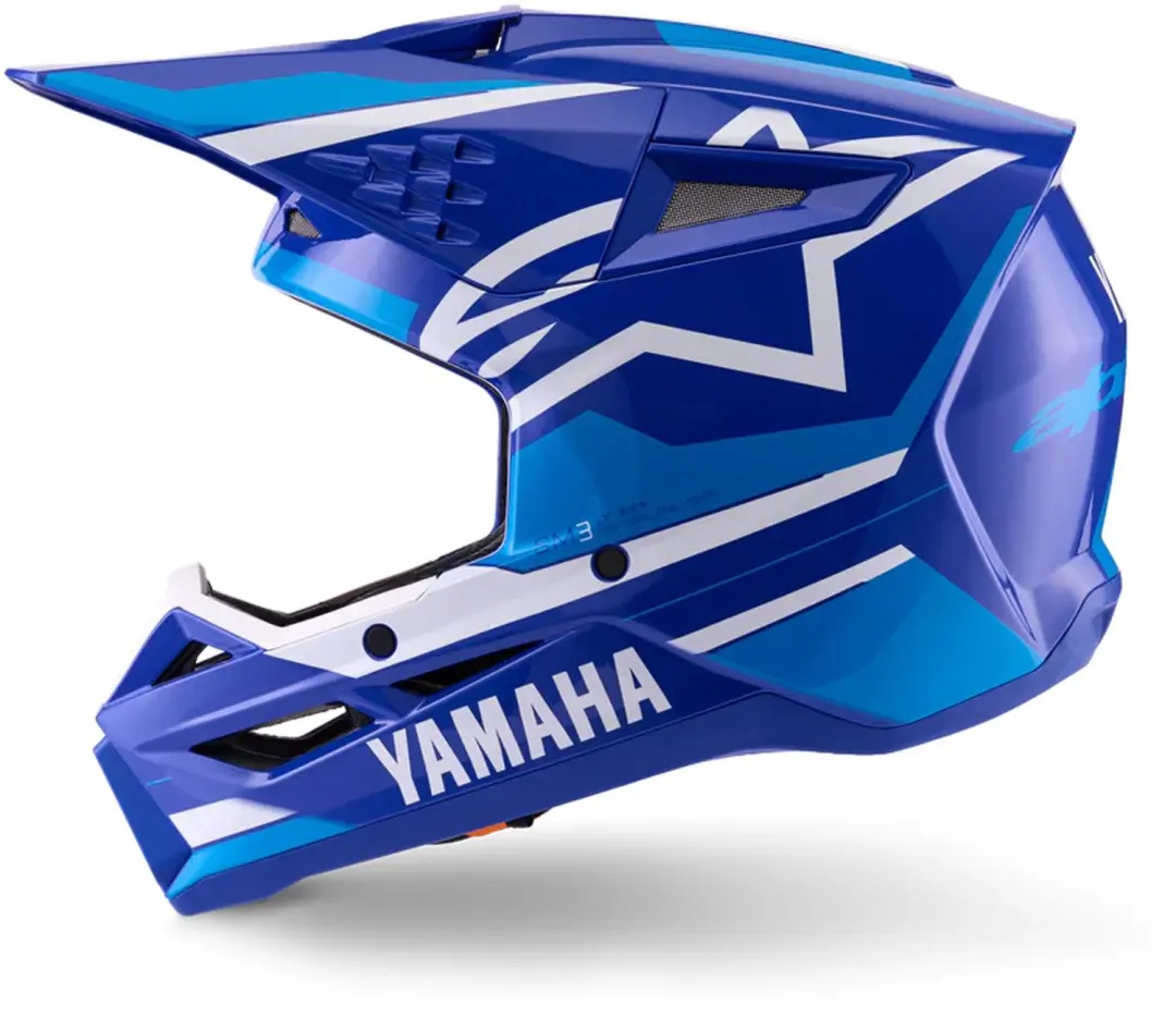 Alpinestars Yamaha S-M3 Helm - XL - Blauw/Wit Glanzend - afbeelding 4 van 6
