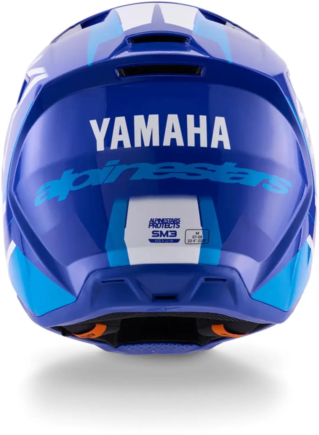 Alpinestars Yamaha S-M3 Helm - XL - Blauw/Wit Glanzend - afbeelding 5 van 6