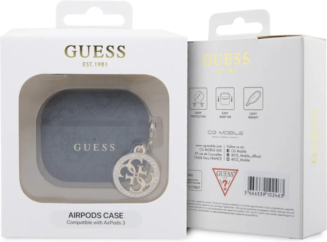 Guess Airpods 3 4G Script Hoesje - Zwart - afbeelding 6 van 6