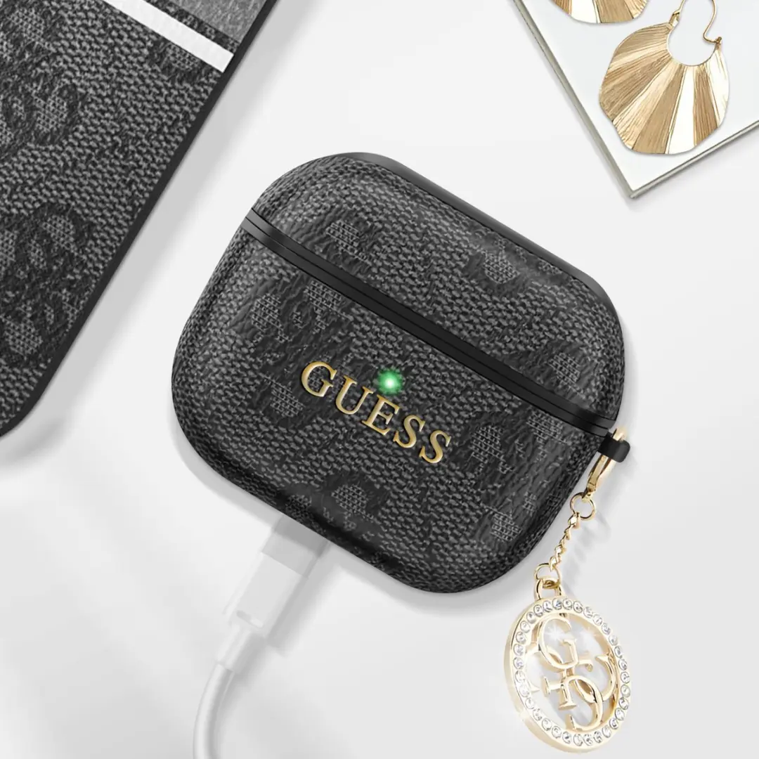 Guess Airpods 3 4G Script Hoesje - Zwart - afbeelding 3 van 6