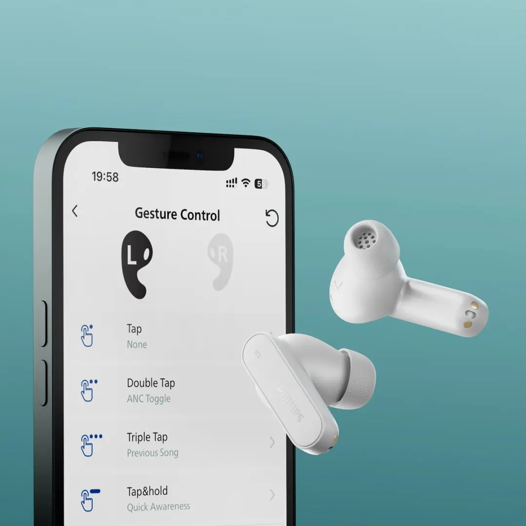 Philips TAT3000WT/00 True Wireless Headset - Wit - afbeelding 3 van 6