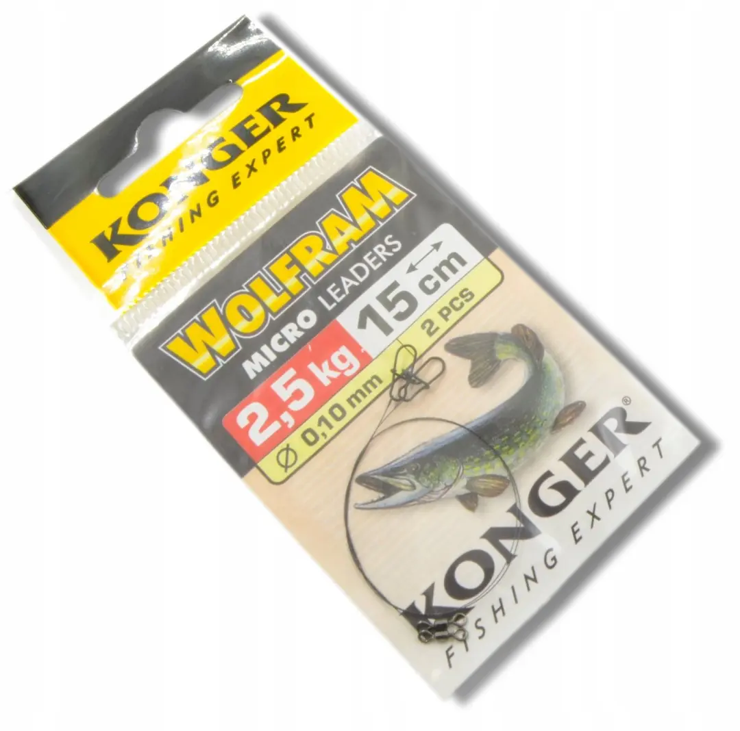 Konger Wolfram Loodlijnen 15cm / 2.5kg (2 stuks)