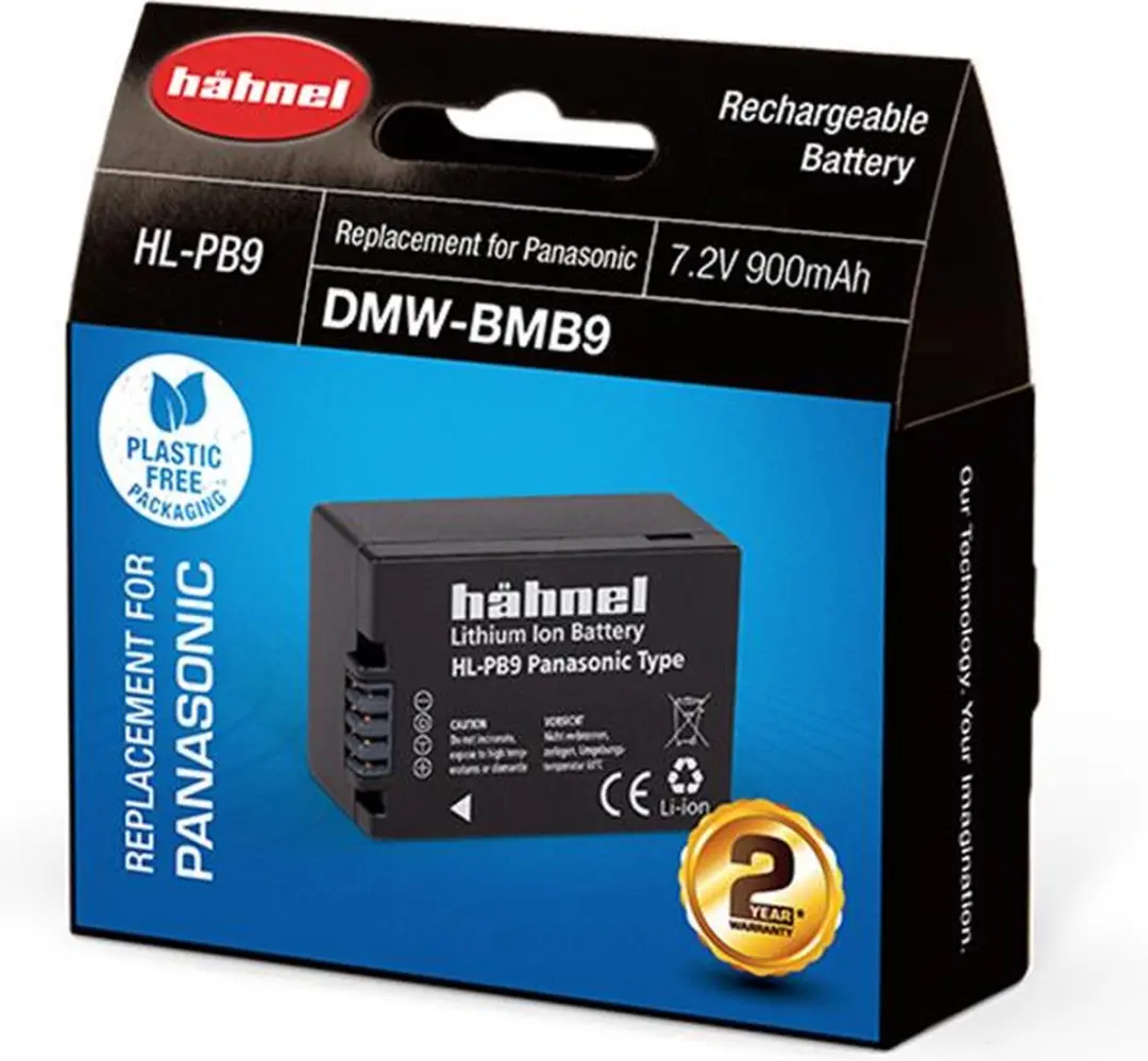 Hahnel HL-PB9 Li-Ion accu (Panasonic DMW-BMB9) - 900mAh - afbeelding 3 van 3