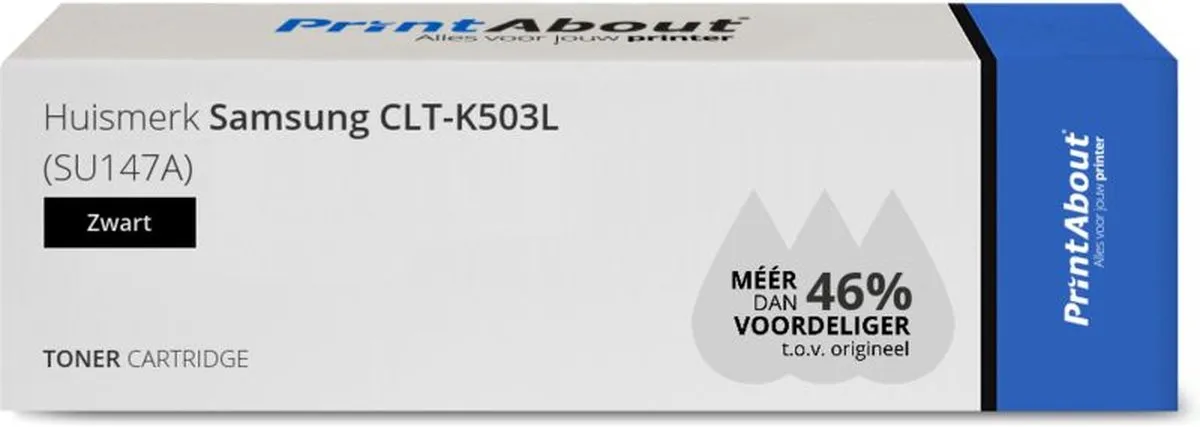 PrintAbout Huismerk Samsung CLT-K503L Toner Zwart - 5.500 pagina's