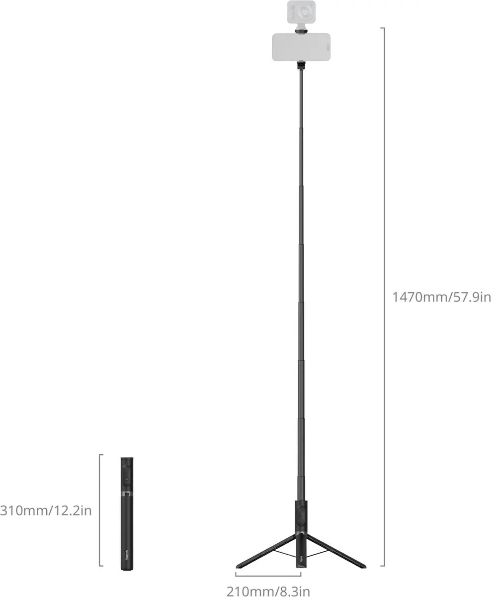 SmallRig ST30 Lite Statief - Zwart 31-147cm - afbeelding 6 van 6