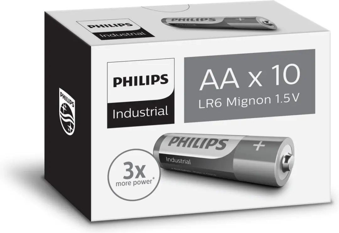 Philips Industrial AA batterij 1.5V (10 st.)