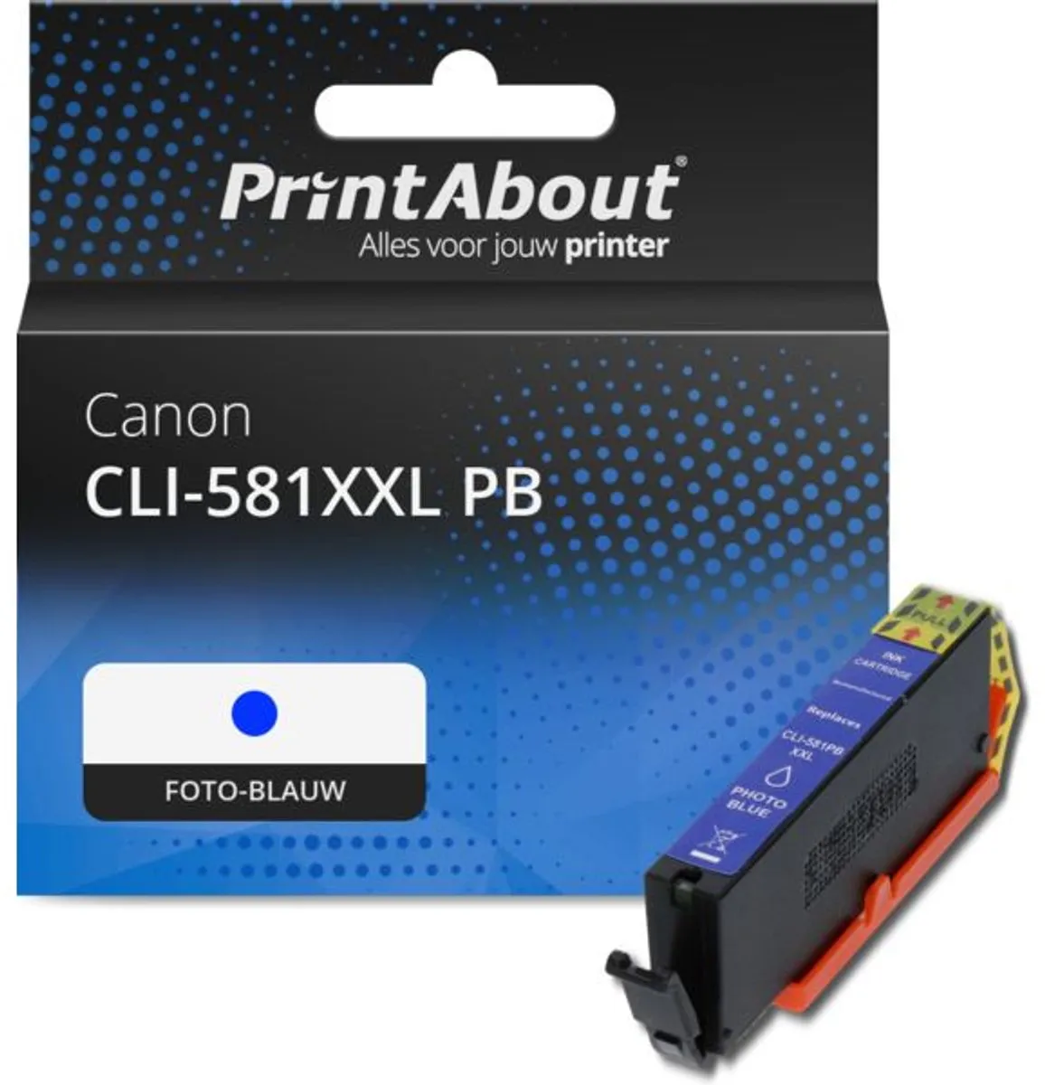 PrintAbout Canon CLI-581XXL PB Inktcartridge Foto-blauw