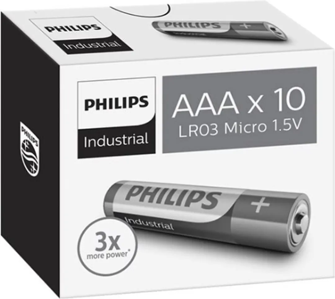 Philips Industrial AAA Batterij 1.5V - 10 Stuks - afbeelding 3 van 3