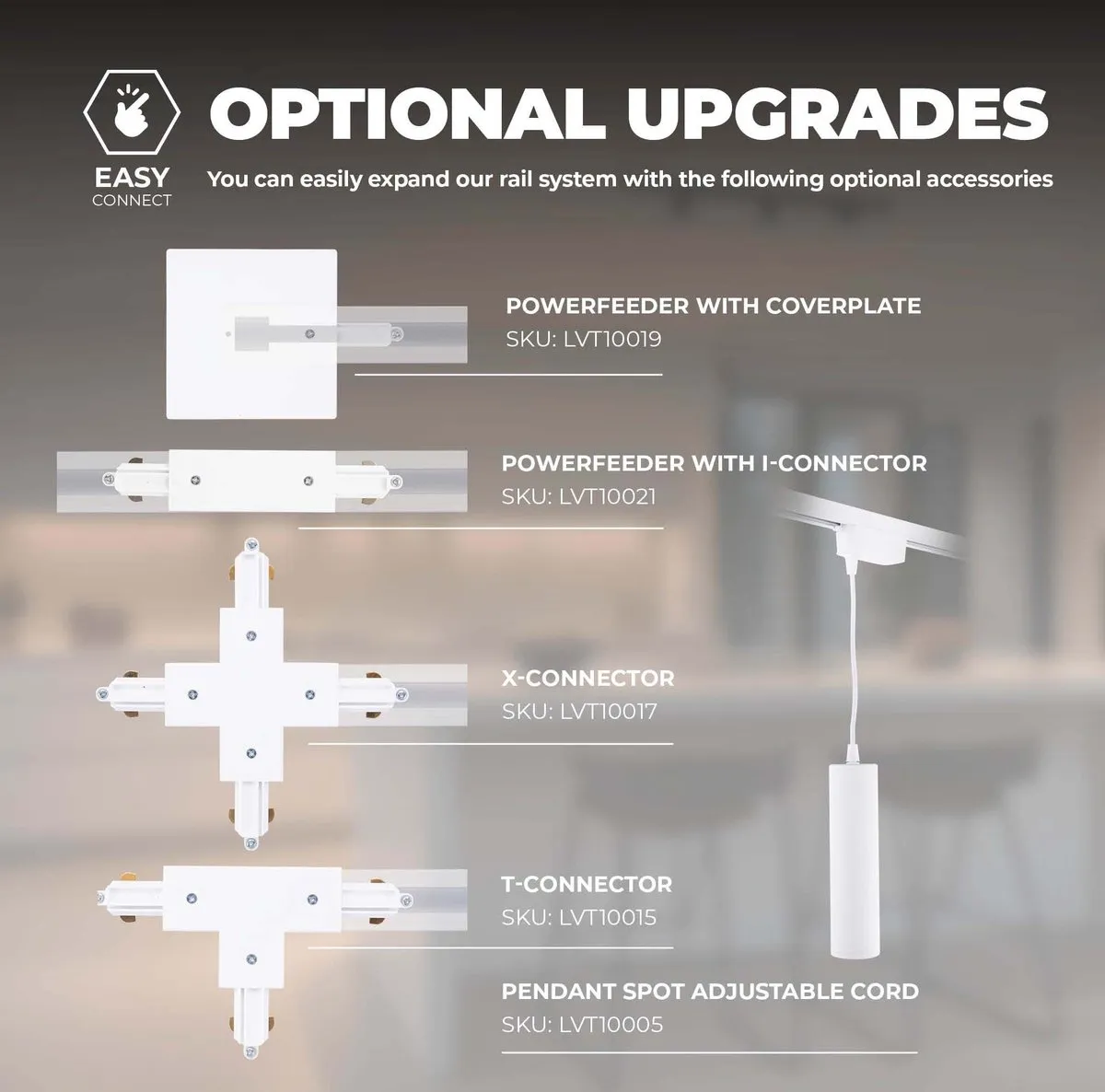 Ledvion LED Railverlichting 1M - 3 Spots 5W 2700K Dimbaar