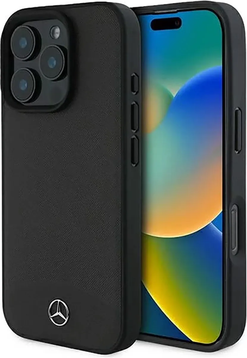 Mercedes-Benz Backcase Hoesje iPhone 16 Pro - Effen Zwart - afbeelding 6 van 6