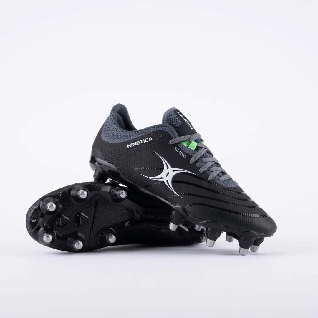 Gilbert Rugbyschoenen Kinetica Pro 8 Noppen Zwart
