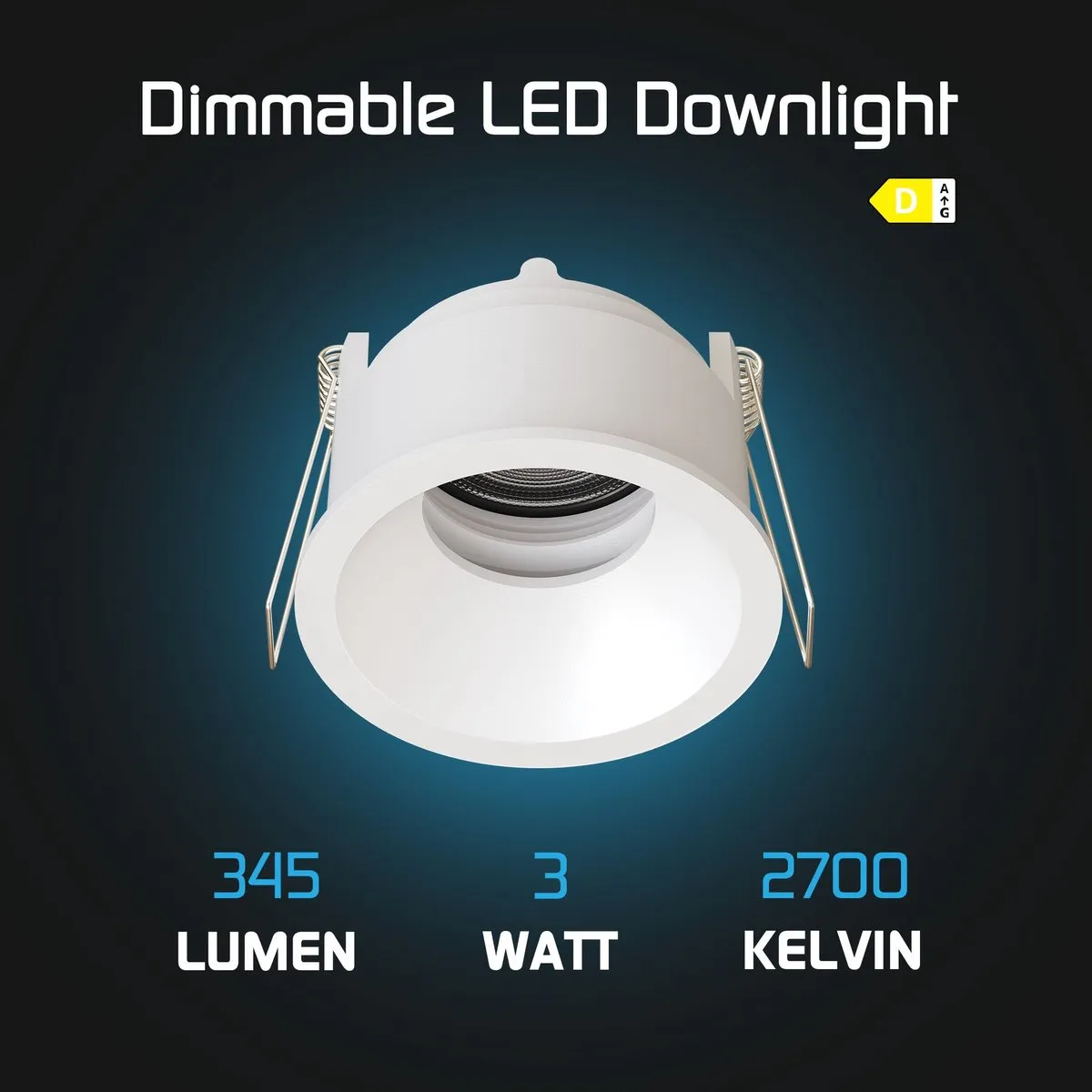 LEDVION LED Inbouwspot Ø81mm GU10 3W - Wit - 2700K