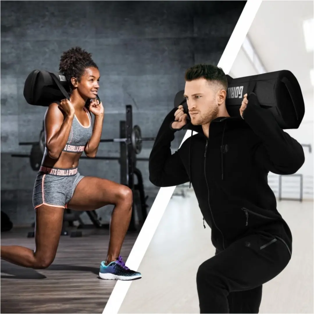 Gorilla Sports Verstelbare Weightbag 20 kg - Zwart - afbeelding 5 van 6
