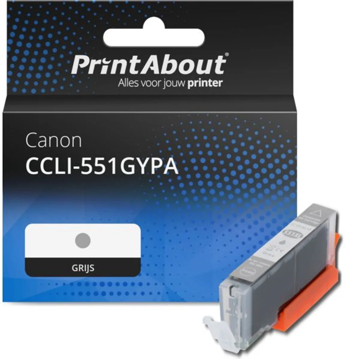PrintAbout CCLI-551GYPA Inktcartridge Grijs
