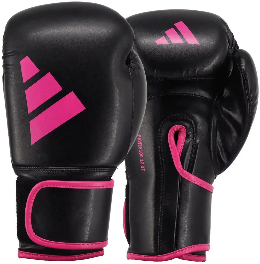 Adidas Power 100 Training Gloves Zwart/Roze (Beschikbaar in verschillende maten)