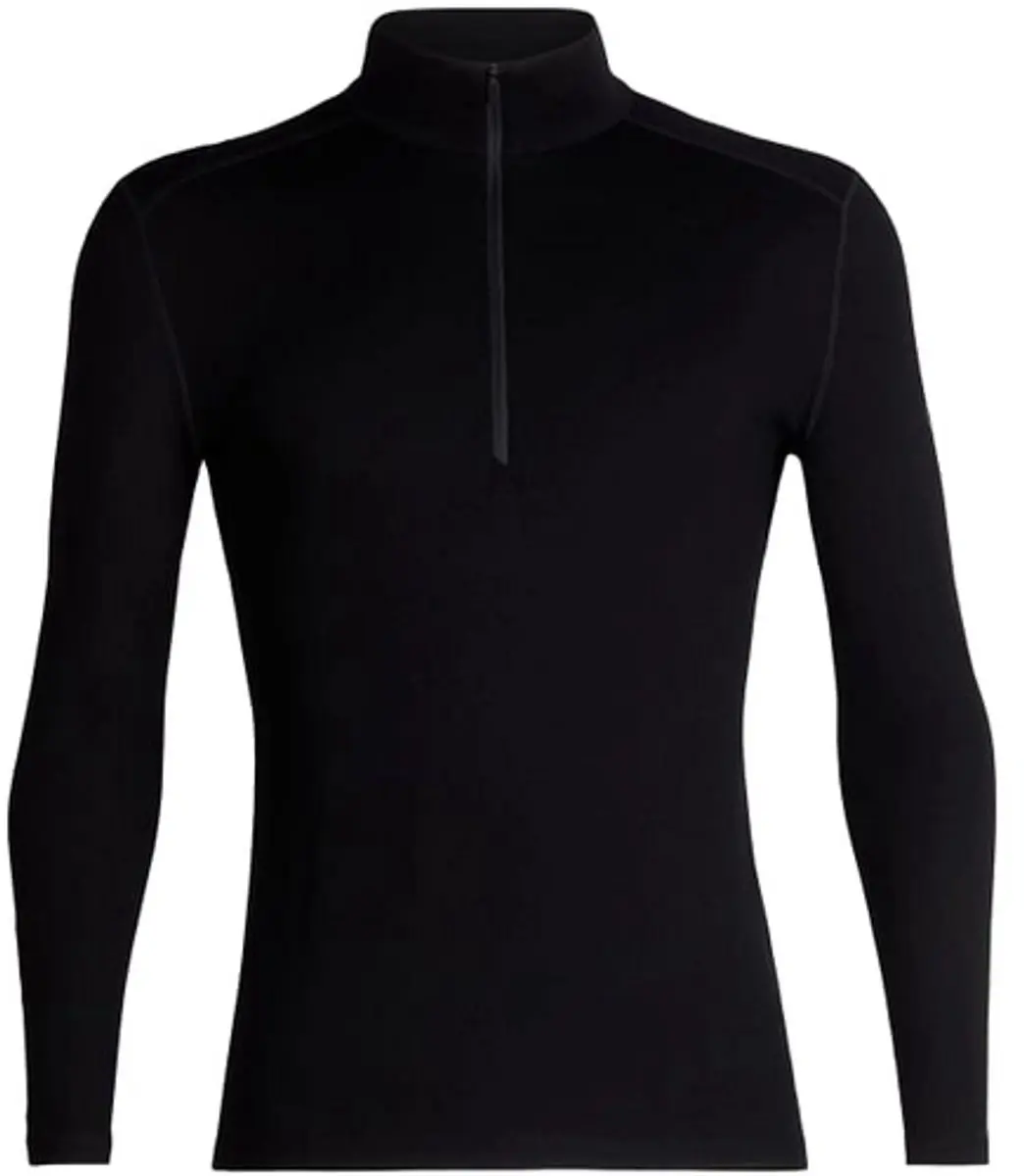 Icebreaker 260 Tech Half Zip Thermoshirt - L - Zwart - afbeelding 2 van 2