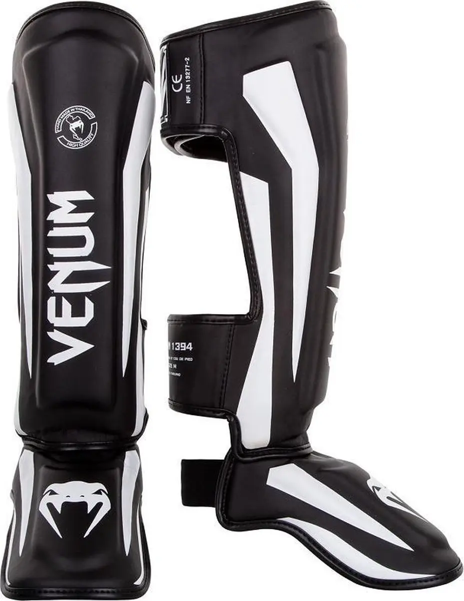 Venum Elite Kickboks Scheenbeschermer Zwart Wit