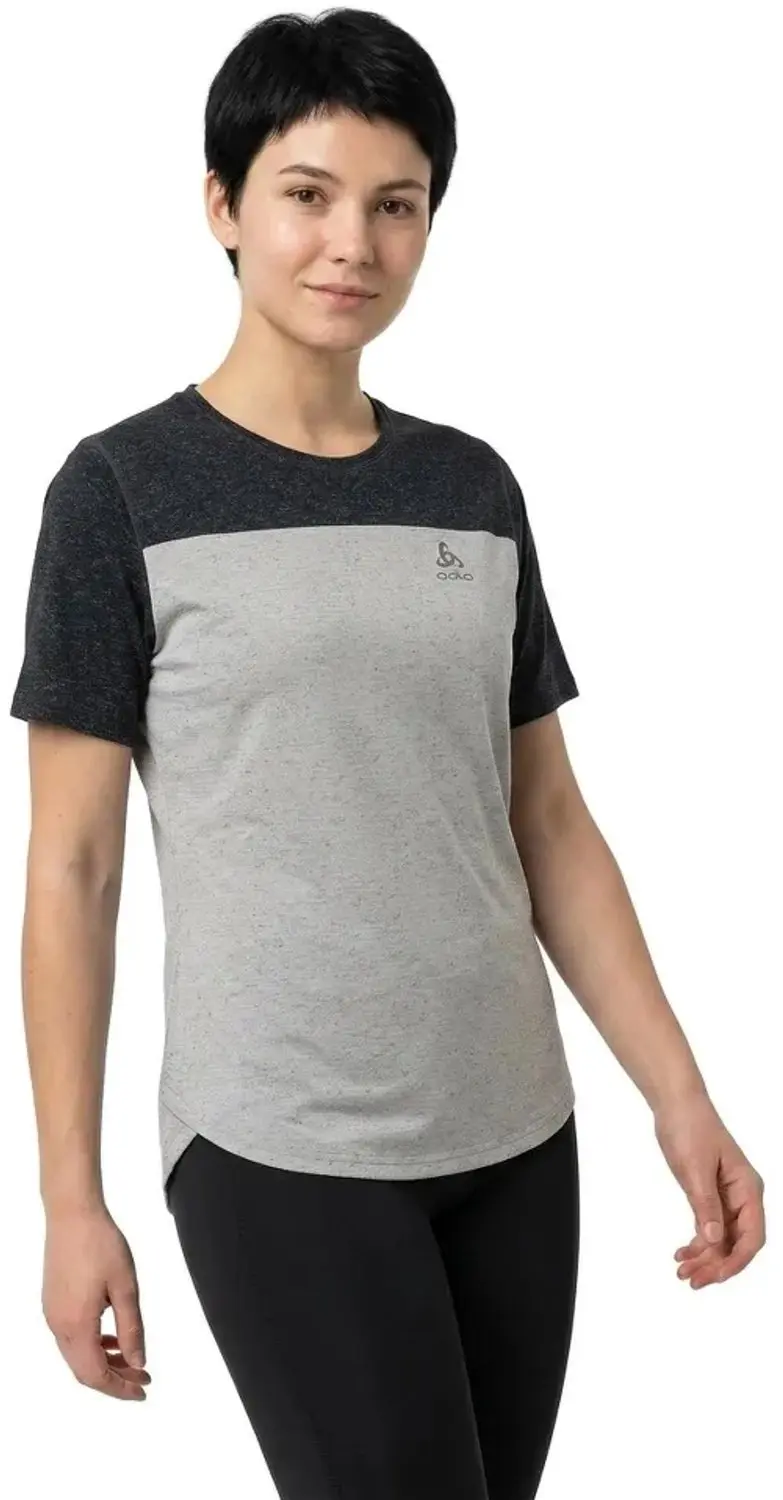 Odlo Crew X-alp Linencool T-shirt Met Korte Mouwen Zwart,Grijs M Vrouw