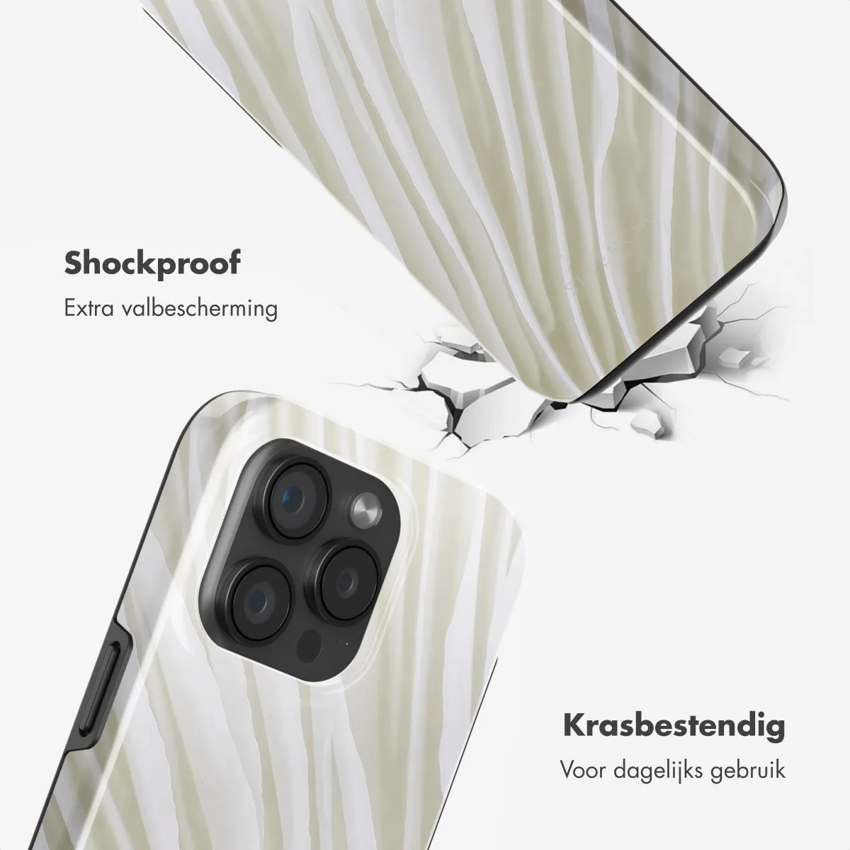 Selencia Hoesje iPhone 15 Pro Nature Light Brown - MagSafe