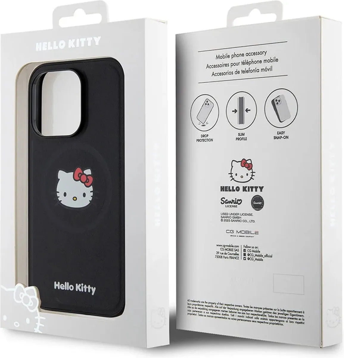 Hello Kitty iPhone 15 Pro TPU Hoesje - Goud - MagSafe