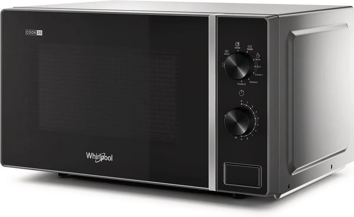 Whirlpool MWP 103 SB Magnetron - 700W Grill 1000W - Zwart/Zilver - afbeelding 2 van 4
