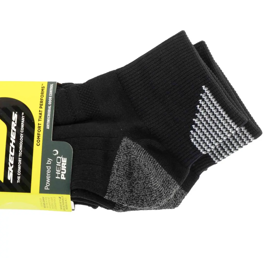 Skechers 1/2 Terry Crew Sokken 3-pack - Zwart - afbeelding 2 van 3