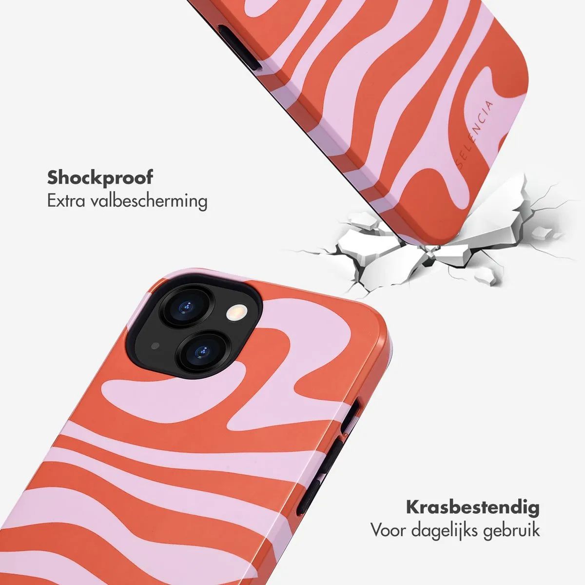 Selencia Hoesje iPhone 13 Dream Swirl Pink