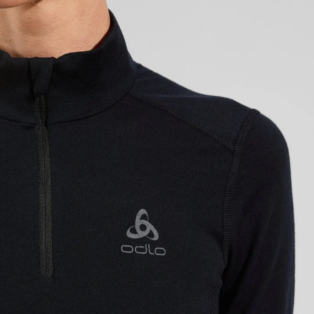ODLO Natural Merino 200 Half Zip Thermoshirt - Zwart - afbeelding 5 van 6