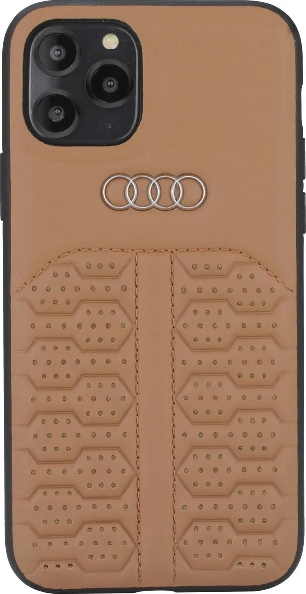 Audi Bruin Hoesje iPhone 12 Mini - Leder - 8719273158425