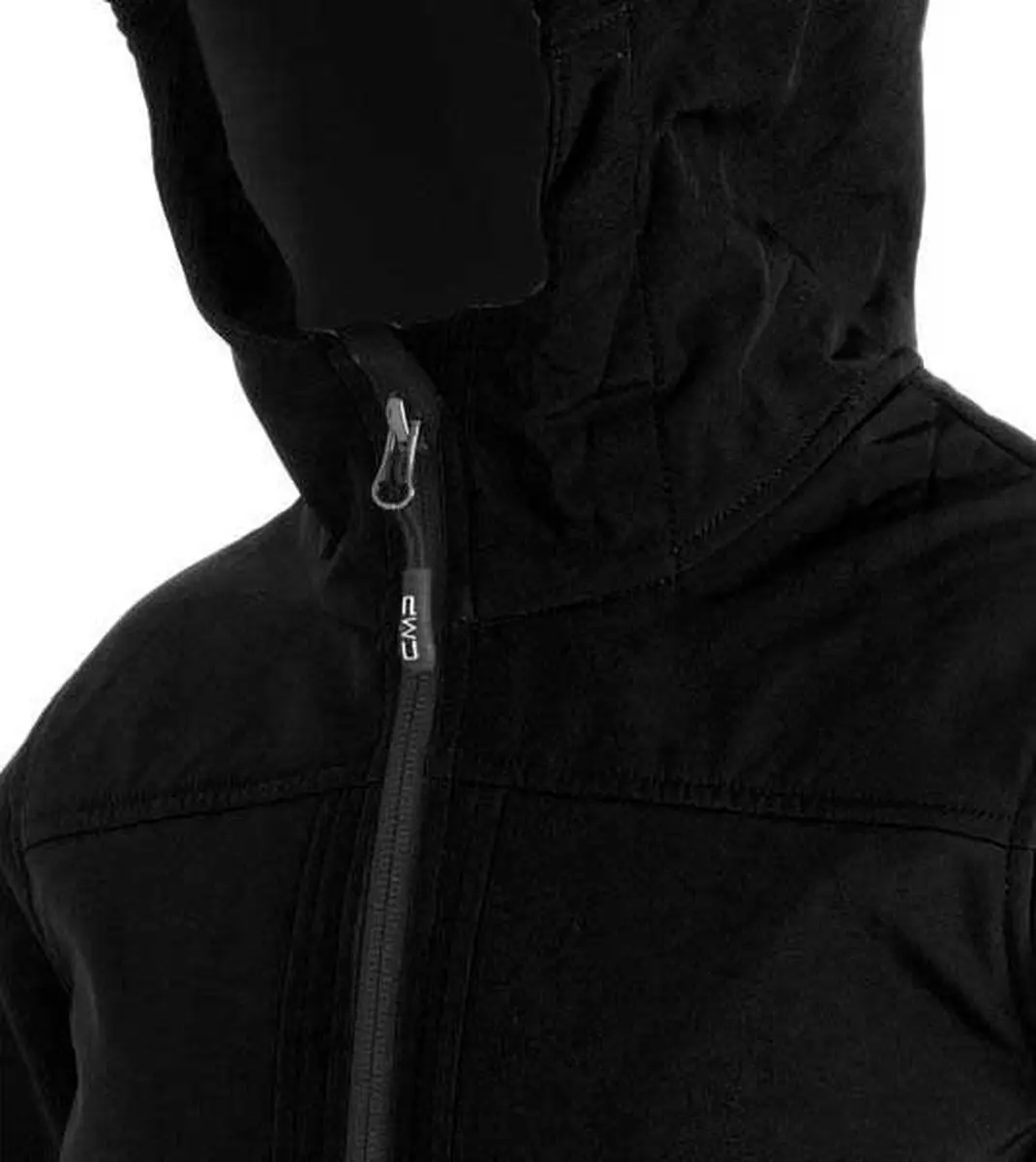 CMP Kinderen Softshell Hoodie 110 - Zwart - afbeelding 3 van 6