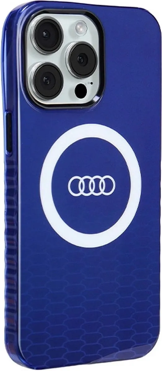 Audi IML Big Logo Hoesje - iPhone 15 Pro Max - Blauw