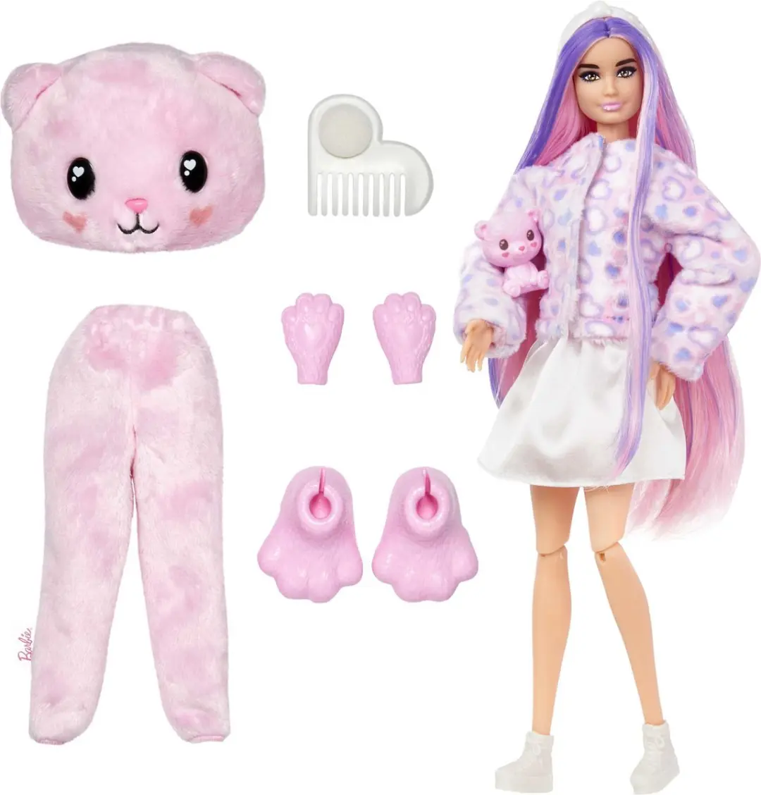 Barbie Cutie Reveal Barbiepop - Beer - afbeelding 4 van 6