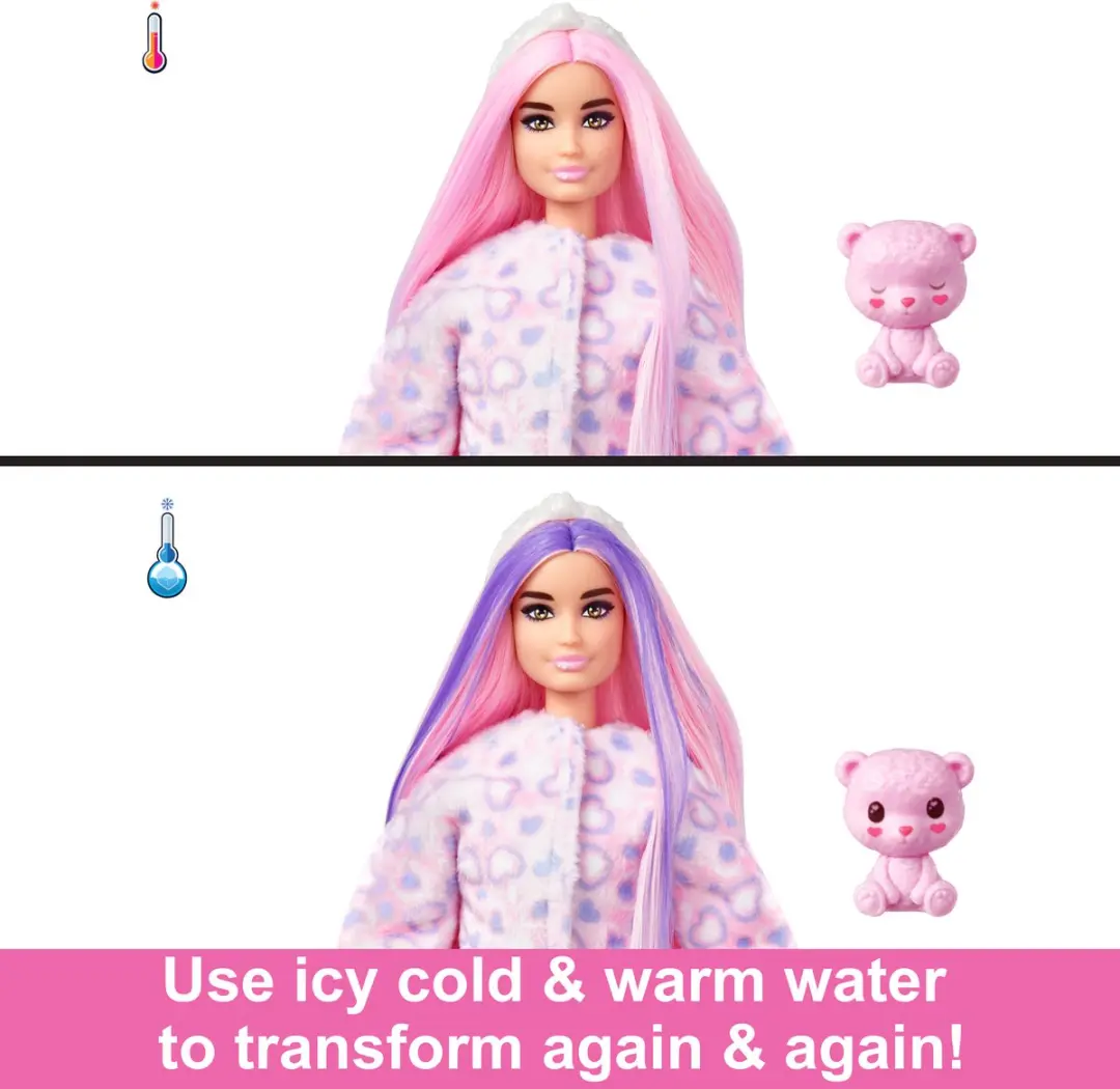 Barbie Cutie Reveal Barbiepop - Beer - afbeelding 6 van 6