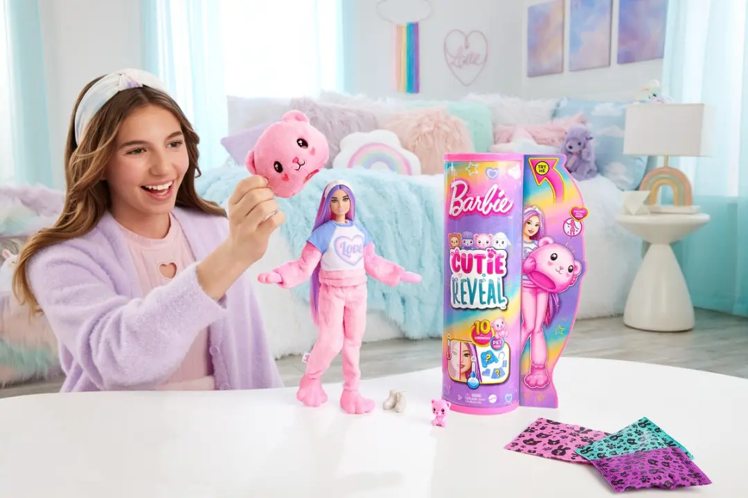 Barbie Cutie Reveal Barbiepop - Beer - afbeelding 3 van 6