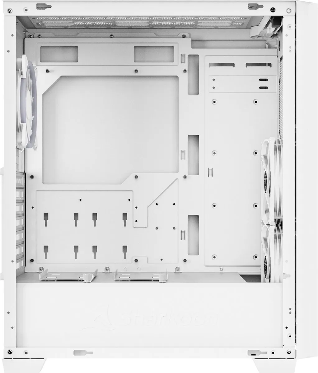 Sharkoon VS9 RGB Wit ATX Behuizing - 6x 2.5" + 2x 3.5" - Wit - afbeelding 6 van 6