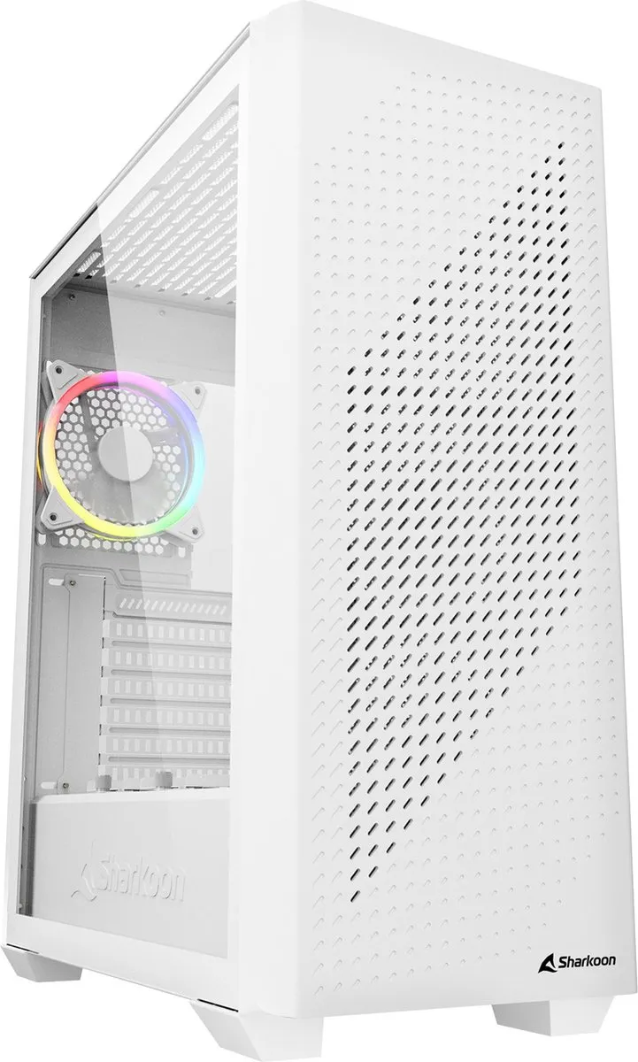 Sharkoon VS9 RGB Wit ATX Behuizing - 6x 2.5" + 2x 3.5" - Wit