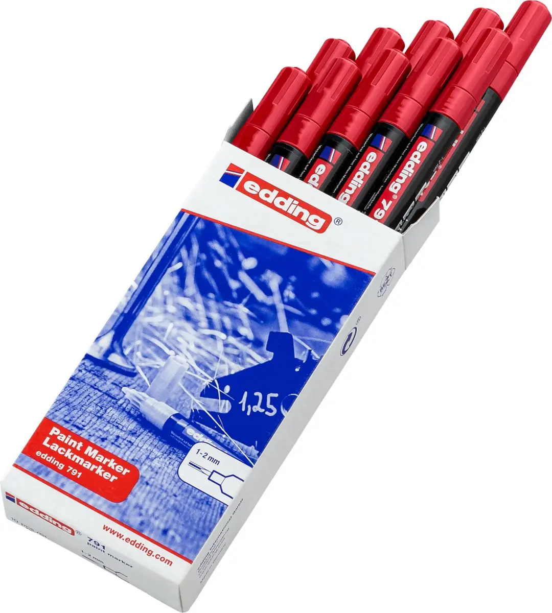 edding 791 Marker 1-2mm Rood