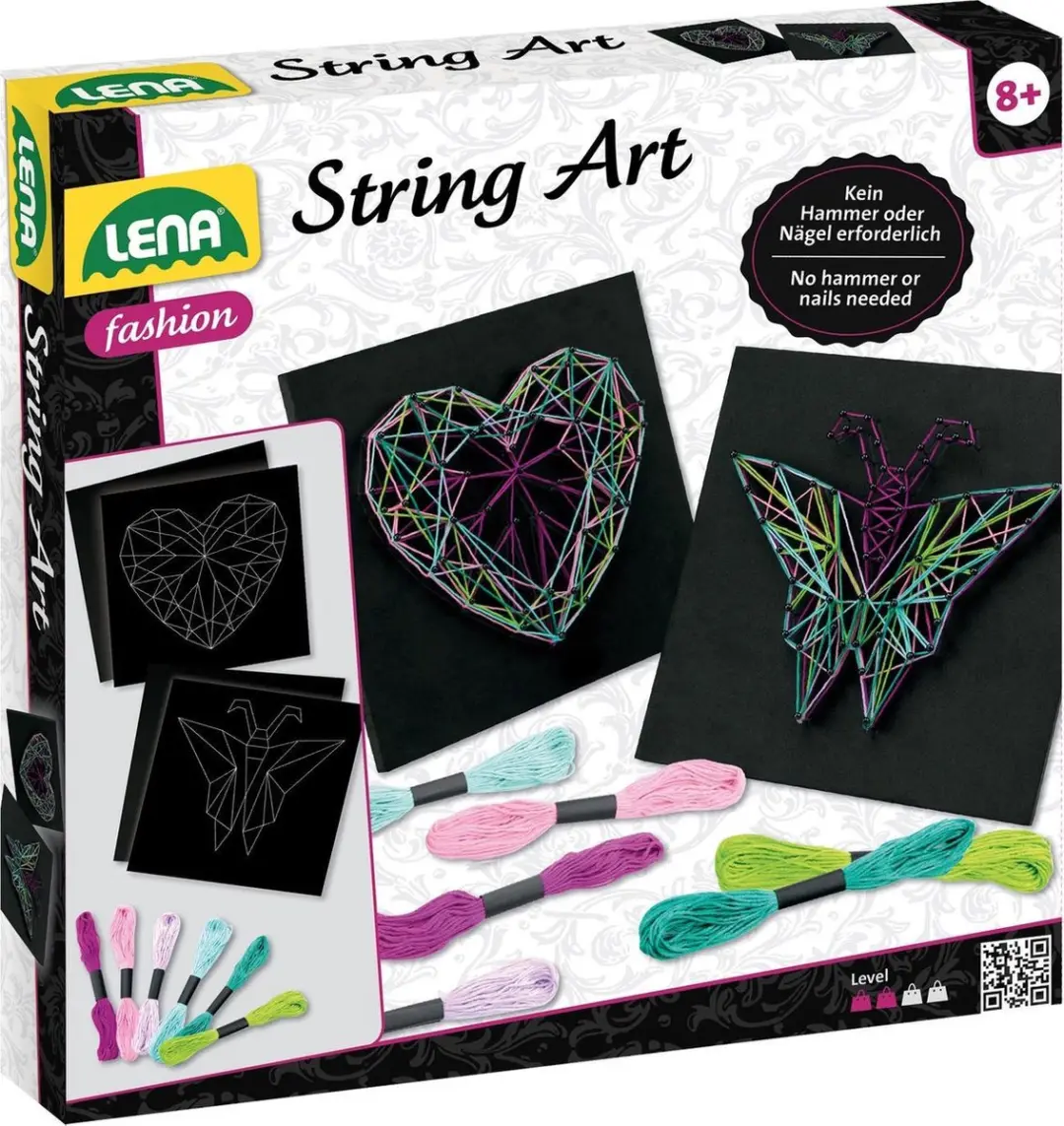 Lena String-art Vlinder & Hart Meisjes Schuimrubber Zwart