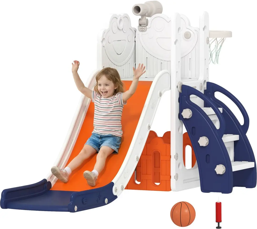 AIYAPLAY Kinderglijbaan-HDPE-178L x 70B x 86H cm-Oranje