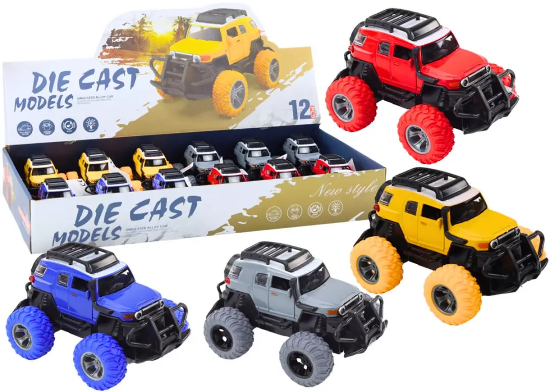 Lean Toys Terreinwagen 1:32 Metaal Rubberen wielen Meerkleurig