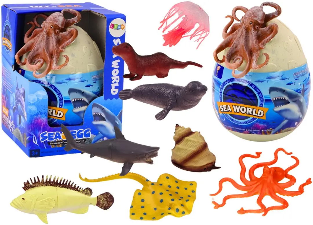 Lean Toys Ei met Zeedieren Beeldjes