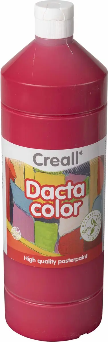 Creall plakkaatverf 1 liter primair rood voor kinderen en scholen.