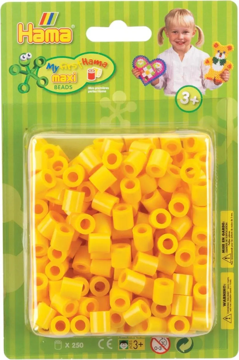 Hama strijkkralen maxi geel